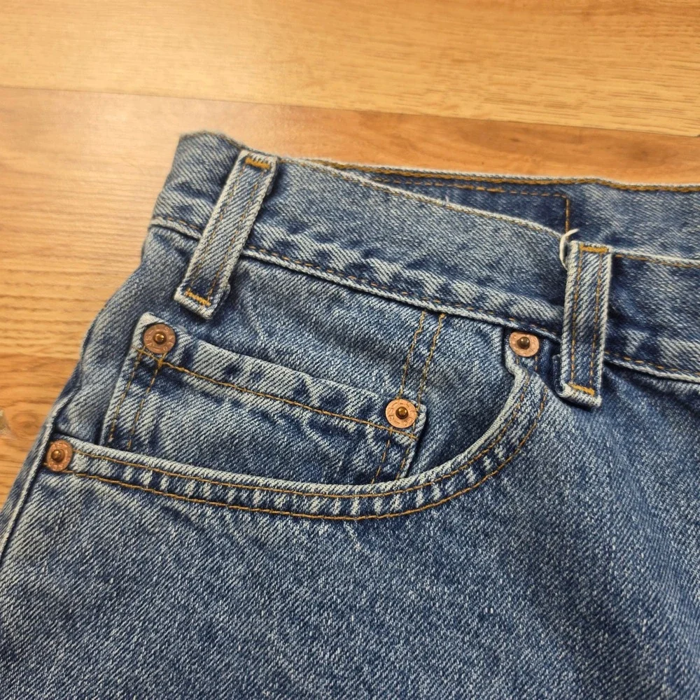 Vintage Levis 550 Denim Shorts Mens 36 Jorts Blue Relaxed Fit Medium Jean 90s